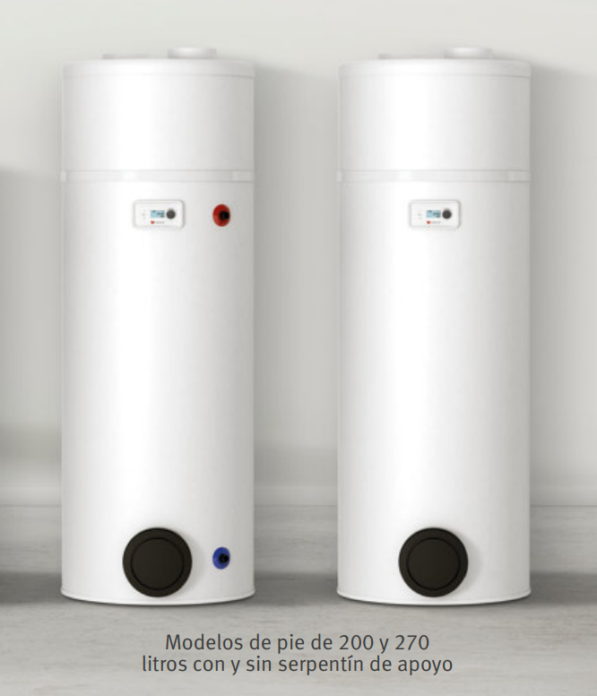  Compatibilidad y versiones disponibles  Este modelo corresponde a la versión sin serpentín, lo que implica que está diseñado para funcionar de forma independiente mediante aerotermia. No obstante, la gama Magna Aqua incluye variantes con intercambiador (modelos “C”) que permiten su integración con otras fuentes de energía como sistemas solares térmicos, calderas de gas o gasóleo o incluso otras bombas de calor.